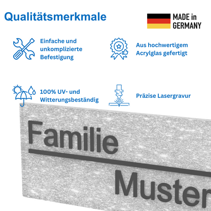 Qualitätsmerkmale des Namensschildes 